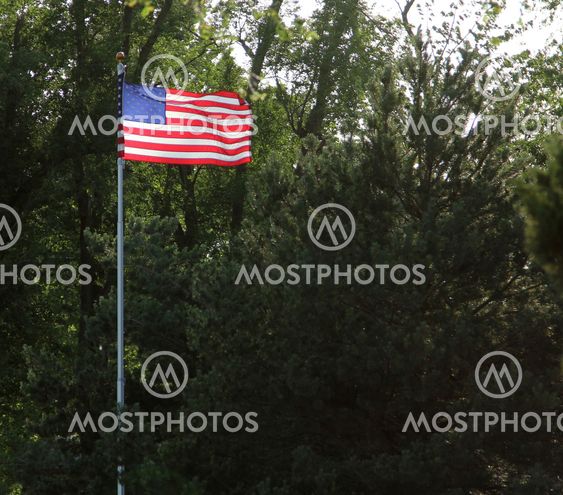 Illuminated American Flag