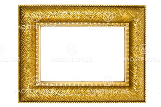 Golden Picture Frame with Ornaments