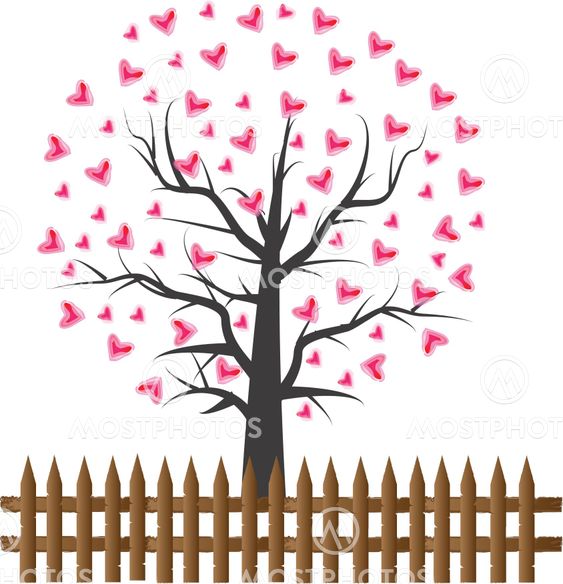 heart tree with heart leaf