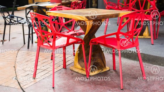 Table and two chairs