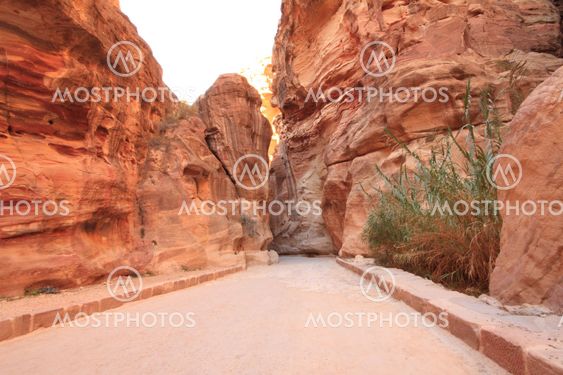 As-Siq Petra, Lost rock city of Jordan. UNESCO world heritage site and one of The New 7 Wonders of the World.