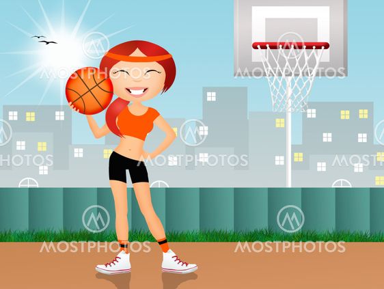 playing basketball