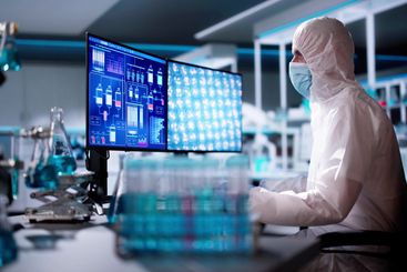 Science Research Lab Doctor Using Technology