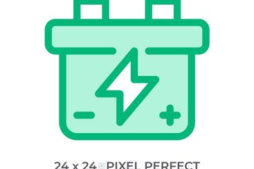 Car battery duotone color ui icon