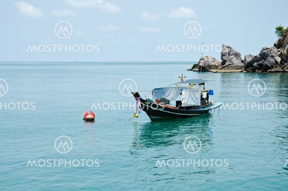 Long tail boat in the Gulf of Thailand.