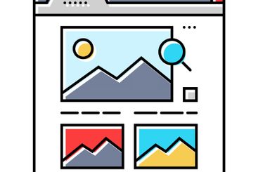 image seo color icon vector illustration