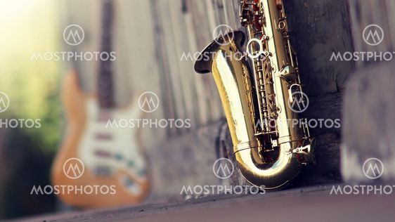 old grungy saxophone