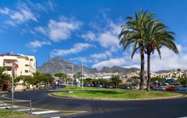 One of the streets of Costa Adeje, the resort in Tenerife...