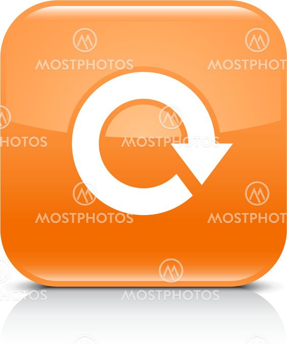 Orange arrow repeat reload refresh rotation sign