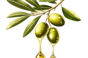 Olive Branch with Dripping Oil