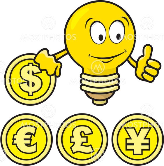 Bulb with coin