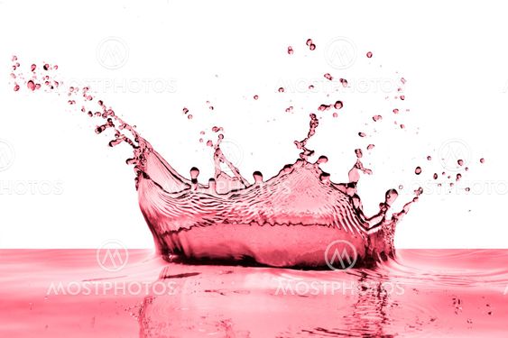 splashing red wine