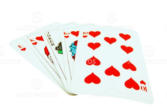 Card Royal flush with joker