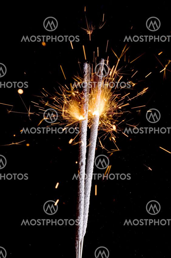 Sparkler on black