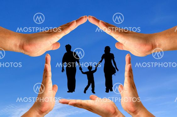 Hand with family