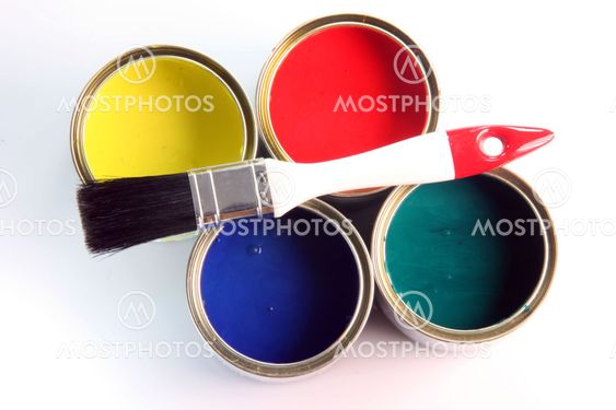 small brush on paint cans